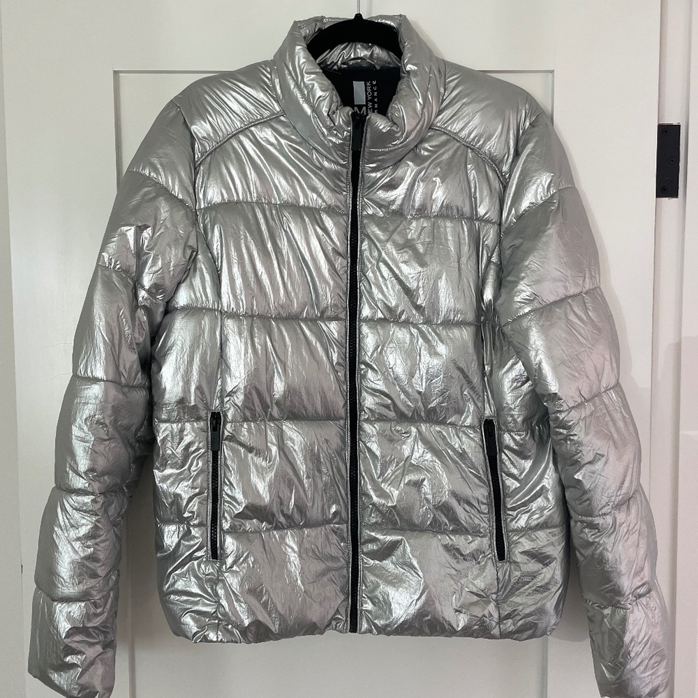 Silver Puffer Jacket